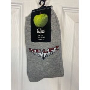 The Beatles Socks Help! Comic Book Band Official Unisex Grey‎ Mens Size 9-11 NEW